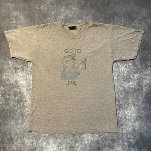 Steve & Barry's‎ Graphic T Shirt Mens Go To Jail Monopoly Shirt Grey Size S